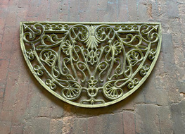 semi-circular cast iron doormat